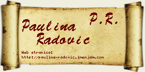 Paulina Radović vizit kartica